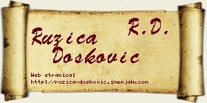 Ružica Dosković vizit kartica